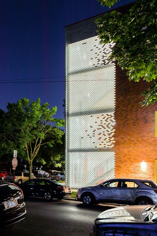 Exterior view of interior staircase.