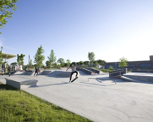 Skate park area.