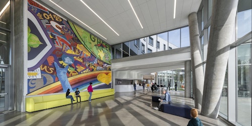 interior of reception area