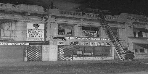 exterior of building after raid