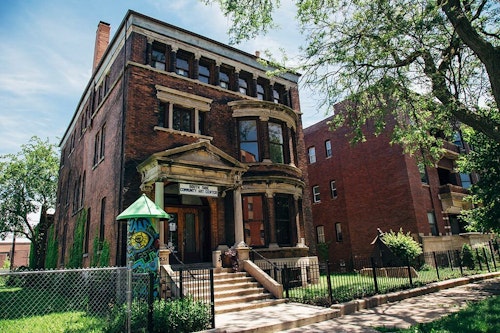 The exterior of the South Side Community Art Center, Bronzeville neighborhood